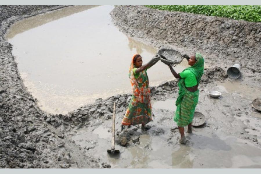 Re-excavating canals and ponds   