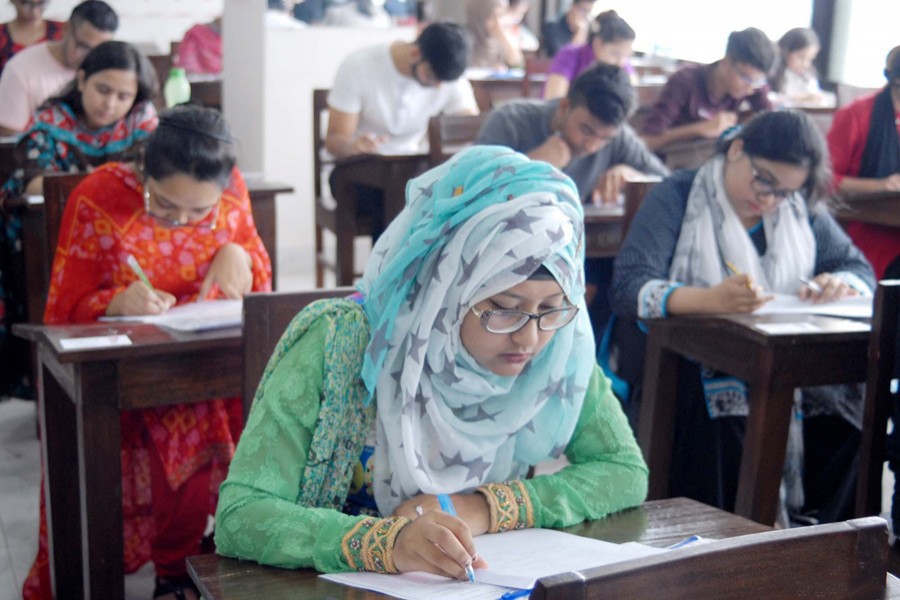 The candidates competed for 2,363 seats available in the Arts faculty, with 14 aspirants eyeing each seat. - Focus Bangla file photo