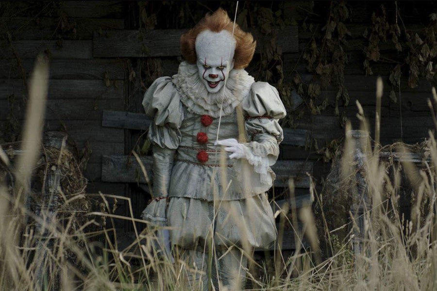 This image released by Warner Bros. Pictures shows Bill Skarsgard in a scene from 'It'. | AP