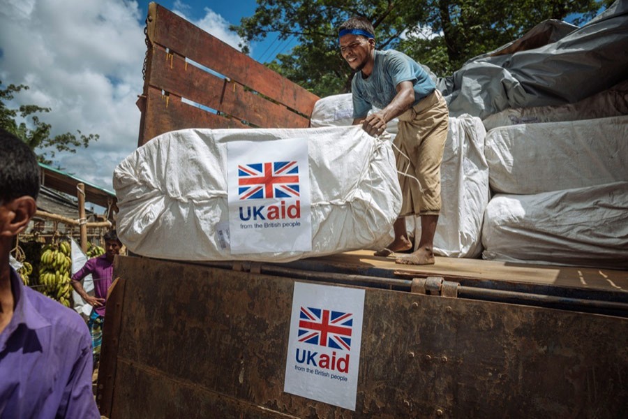 UK sends aid in kind for Rohingyas