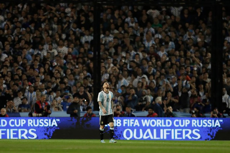 Lionel Messi and Argentina have little chance of making the 2018 World Cup in Russia after a 0-0 draw against Peru on Thursday. - AP photo