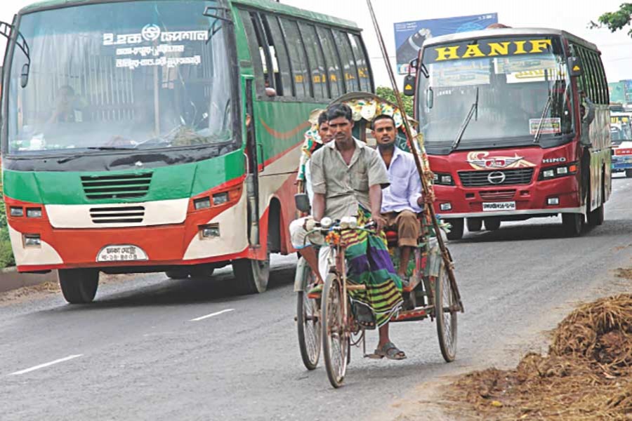 Banning slow vehicles on highways   