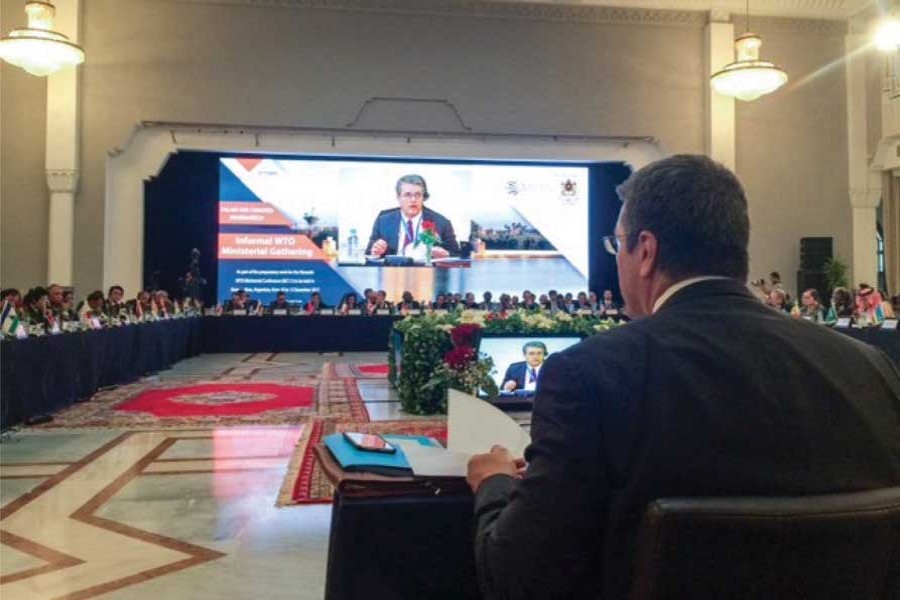 WTO Director-General Roberto Azevedo addressing Marrakesh meeting of WTO on October 09, 2017.