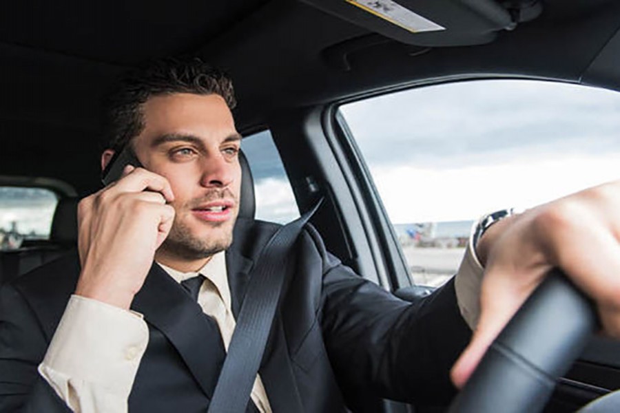 Talking over phone while driving   