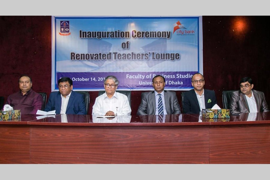 Inauguration ceremony of  renovated teachers’ lounge at Faculty of Business Studies of Dhaka University.