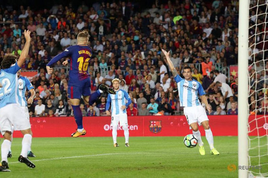 Gerard Deulofeu scored his first goal for Barcelona on Saturday, but it turned out to be controversial. - Reuters photo