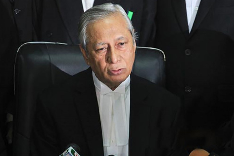 "How will he (Sinha) conduct the judicial activities alone if other judges don't want to sit with him?," Attorney General asks the press conference. - File photo