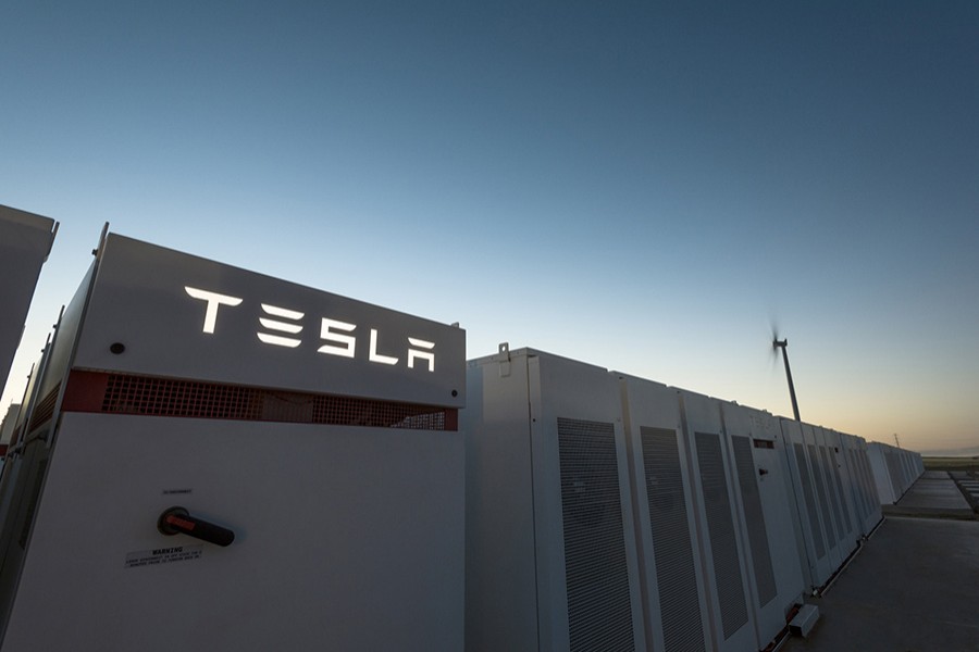 The Tesla Powerpacks have now been fully installed at a wind farm run by France’s Neoen, and testing is set to begin to provide grid security services in South Australia. - Tesla photo