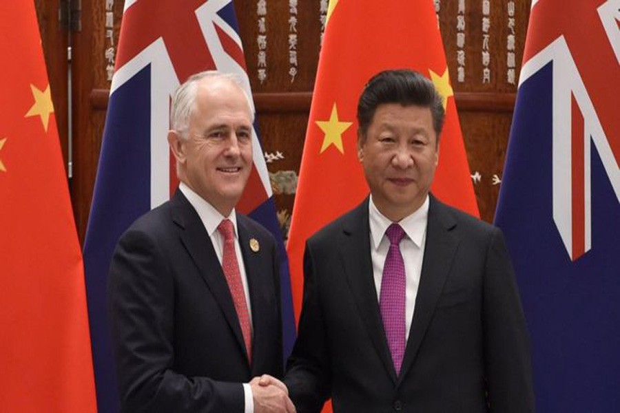 Australian PM Malcolm Turnbull with Chinese President Xi Jinping last year, photo: Collected