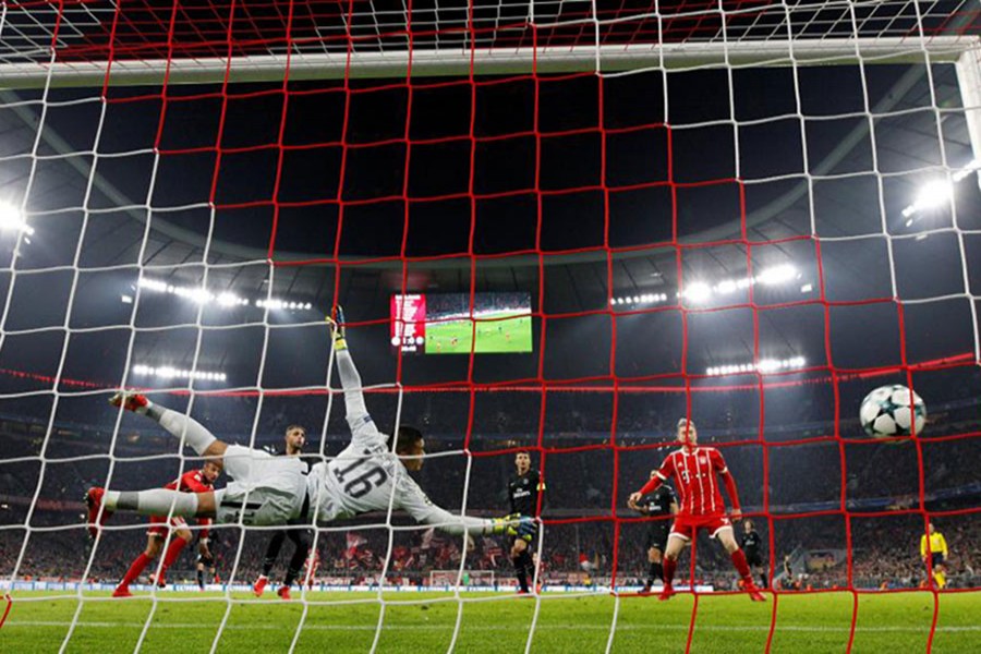 Bayern Munich's Corentin Tolisso scores their second goal during clash against PSG. - Reuters photo