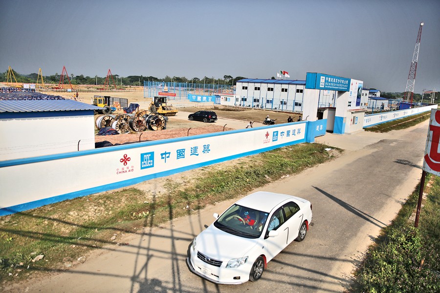 The site for Bangladesh-China Friendship Exhibition Centre at Purbachal on the eastern fringes of the capital. After construction it will be used as a permanent venue for Dhaka International Trade Fair. 	— FE Photo