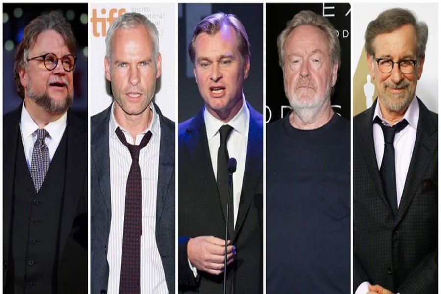 Nominees for the 75th Golden Globe Awards, Best Director, Motion Picture category, (L-R) Guillermo del Toro, Martin McDonagh, Christopher Nolan, Ridley Scott and Steven Spielberg are seen in photo. Reuters Photo