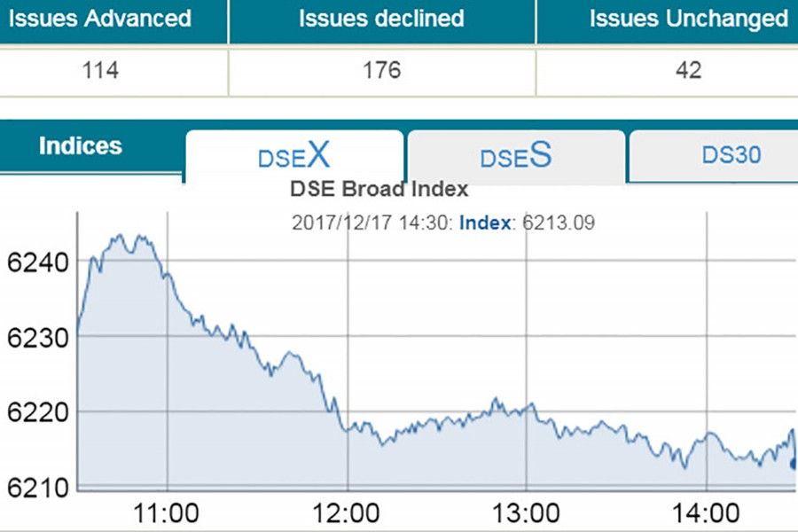 DSE turnover hits six months low