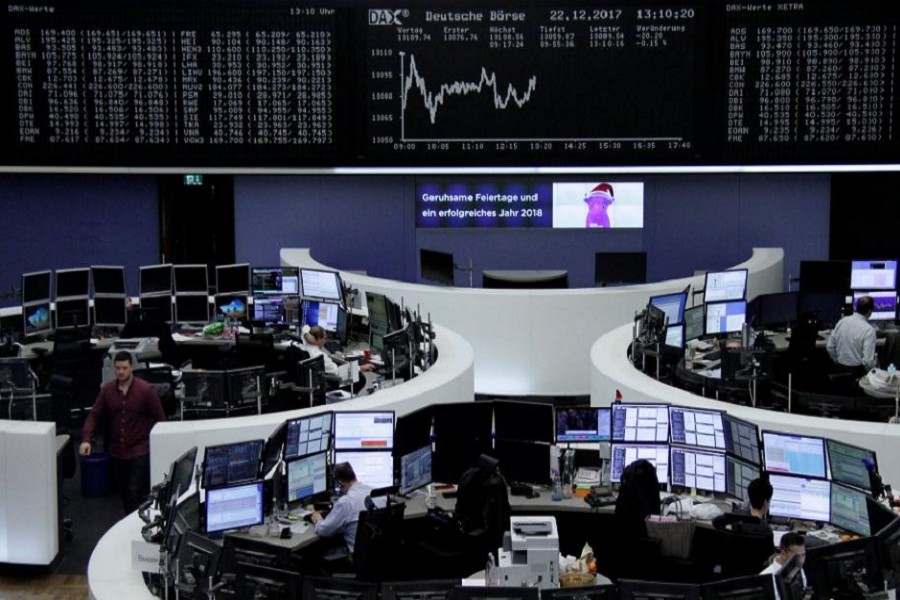 The German share price index, DAX board, is seen at the stock exchange in Frankfurt, Germany, December 22, 2017. Reuters