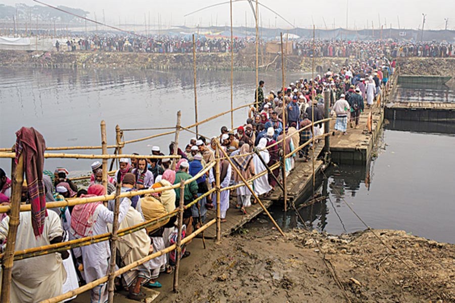 Devotees attending Biswa Ijtema, the second largest congregation of Muslims after Hajj. - AP file photo