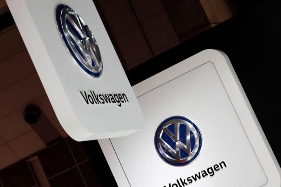 Volkswagen's logos are pictured at the 45th Tokyo Motor Show in Tokyo, Japan October 25, 2017. Reuters/File Photo