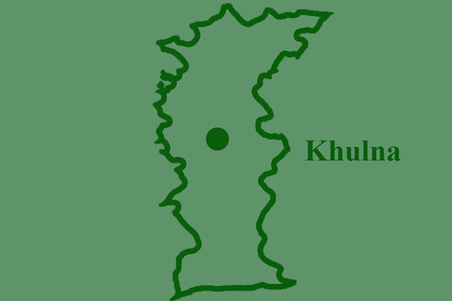 Map showing Khulna district