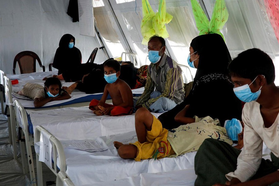 Rohingya refugees, who suffer from diphtheria, are being treated at a Medecins Sans Frontieres (MSF) clinic near Cox's Bazar, Bangladesh. - Reuters file photo