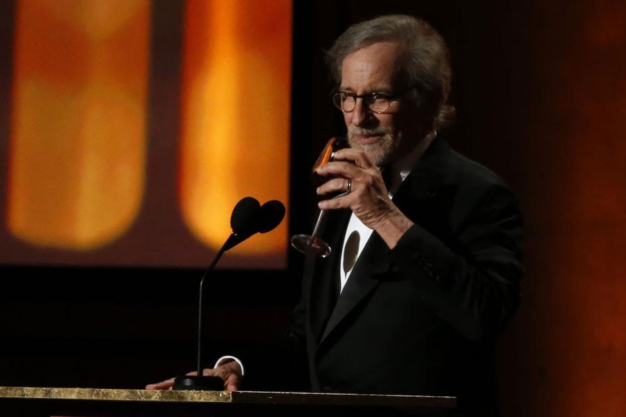 9TH Governors Awards – Show – Los Angeles, California, US, November 11, 2017 - Director Steven Spielberg pauses while speaking on stage. (REUTERS)