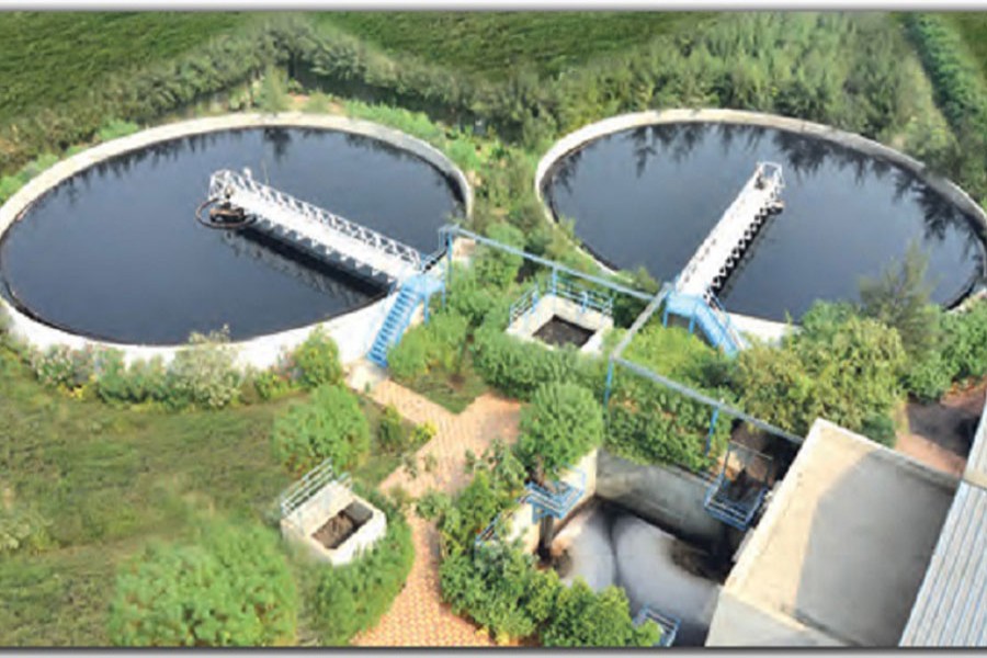 |An effluent treatment plant is seen in this collected photo used for representational  purpose only.