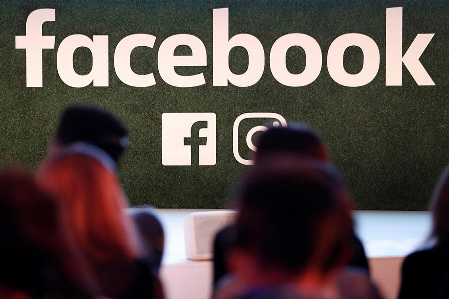 A Facebook logo is seen at the Facebook Gather conference in Brussels, Belgium on Tuesday. - Reuters photo