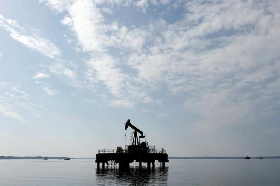 An oil pump jack of Canadian group Vermilion Energy is pictured in Parentis-en-Born, France, October 13, 2017. Reuters