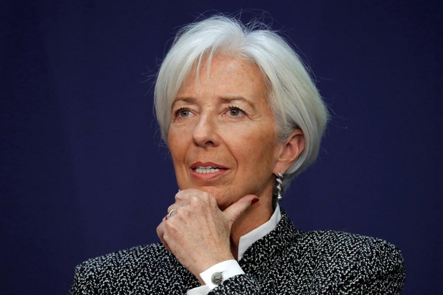 Christine Lagarde, Managing Director of the International Monetary Fund, attends a conference on "Transforming France’s Economy and Completing the Integration of the Eurozone" with French Treasury and the IMF at the Bercy Ministry in Paris, France, February 15, 2018. Reuters