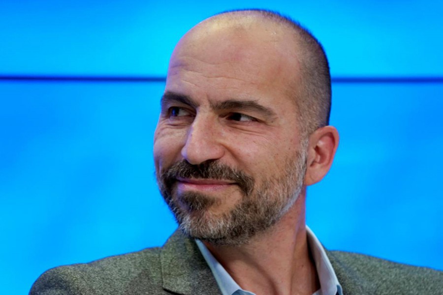 Dara Khosrowshahi, Chief Executive Officer of Uber Technologies, looks on as he attends the World Economic Forum (WEF) annual meeting in Davos, Switzerland, January 23, 2018. Reuters/File Photo