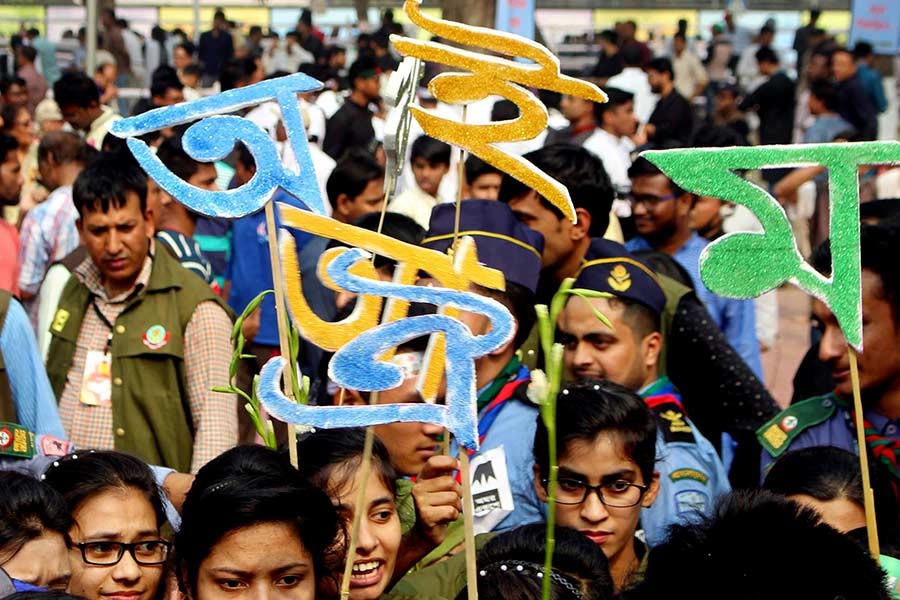 Nation paid rich tribute to the martyrs of the 1952 historic Language Movement the Language Martyrs Day on Wednesday. -Focus Bangla Photo