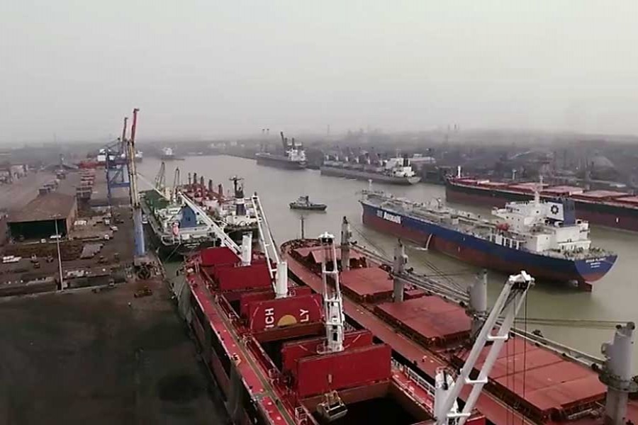 Aerial view of Haldia port. Source: Wikipedia