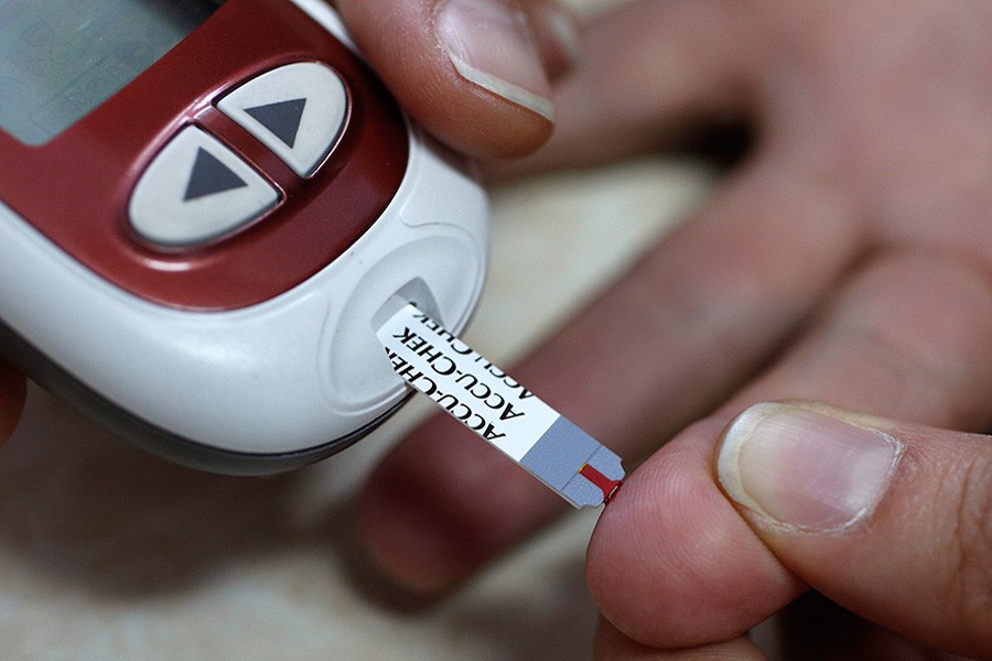 A patient seen taking a blood glucose test. Reuters file photo used for illustrative purpose.