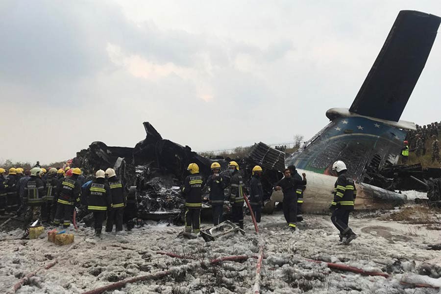 Bangladeshi plane crashes in Nepal with 71 on board