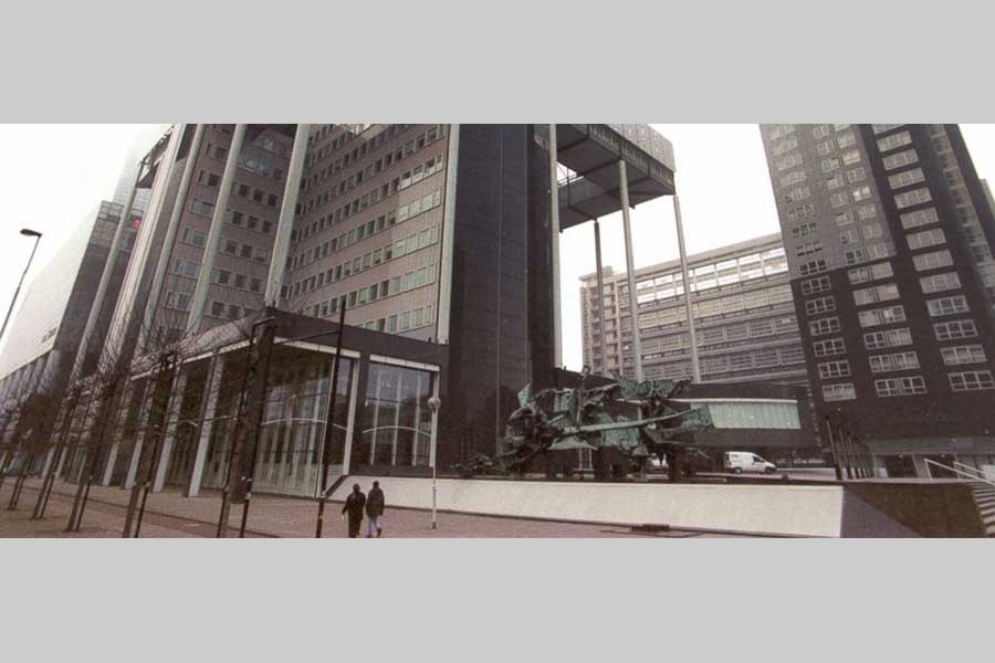 In this file photo, the Unilever European headquarters are seen in Rotterdam, Netherlands. Unilever, the Anglo-Dutch consumer goods multinational whose vast stable of brands includes Dove, Knorr and Ben & Jerry's, says it is basing its headquarters in the Netherlands, ending its longstanding structure of having head offices in both Rotterdam and London.  - AP Photo