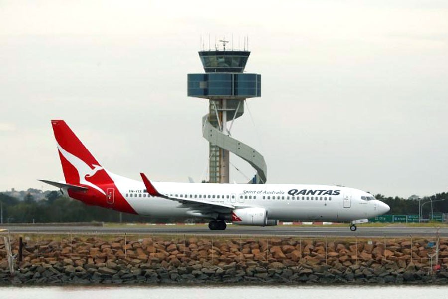 A Qantas plane taxis at Kingsford Smith International Airport in Sydney, Australia, February 22, 2018. Reuters file photo.