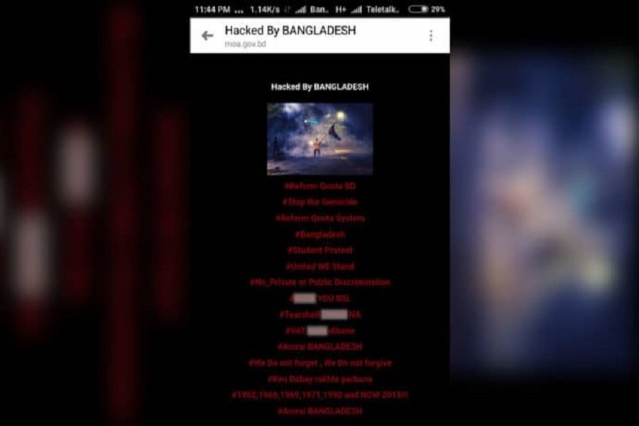 Government websites hacked