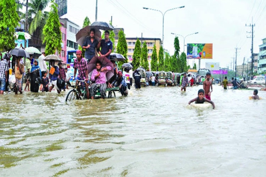 Mitigating waterlogging problem of port city