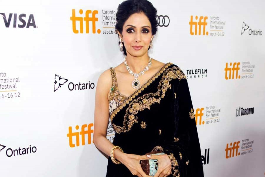 Actress Sridevi Kapoor arrives for the gala presentation of "English Vinglish" at the 37th Toronto International Film Festival, September 14, 2012. Reuters/Files