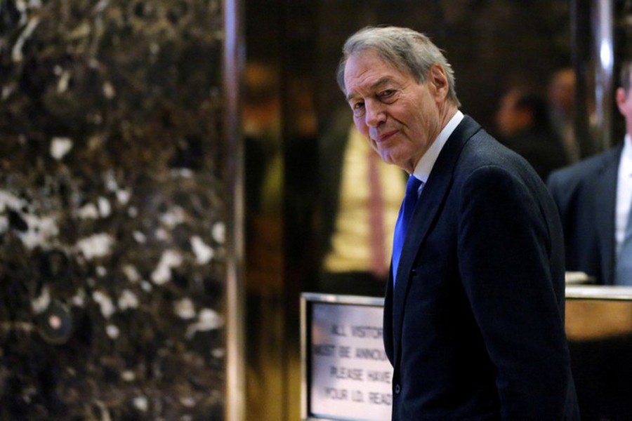 CBS news host Charlie Rose departs after meeting with US President-elect Donald Trump in New York, US on November 21, 2016. Reuters/File Photo