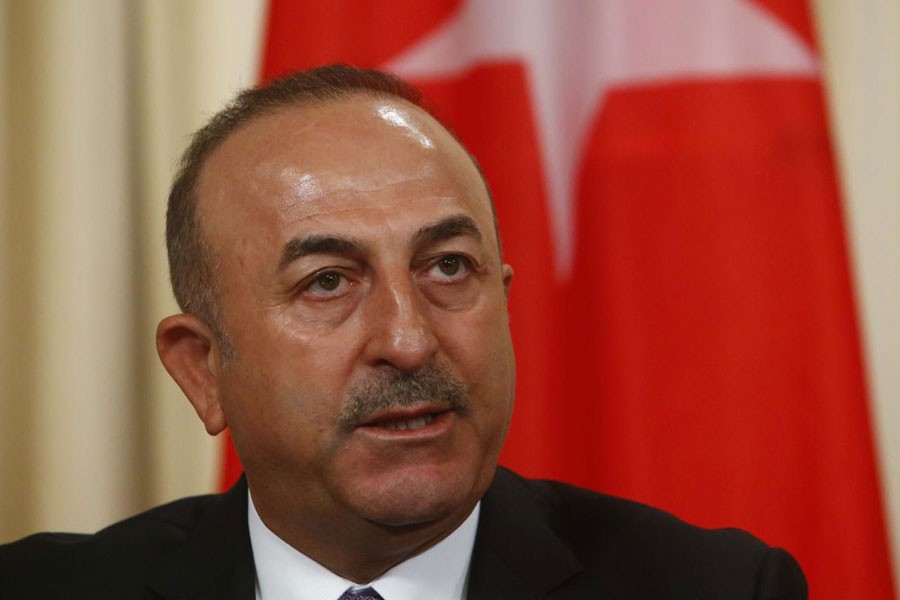 Turkish Foreign Minister Mevlut Cavusoglu gestures at a news conference in Ankara, Turkey, October 24, 2017. (Reuters Photo)