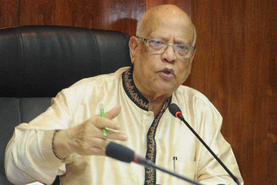 File photo shows Finance Minister Abul Maal Abdul Muhith