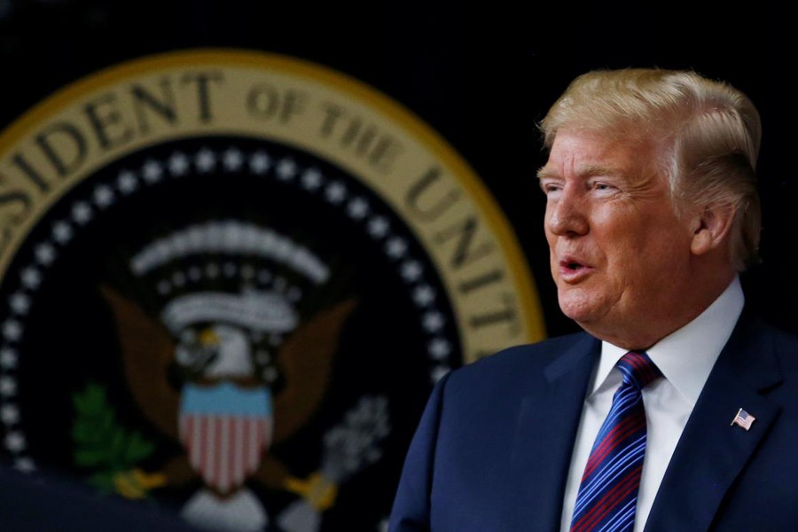 US President Donald Trump arrives prior to signing the "Right to Try Act," which gives terminally ill patients the right to use experimental medications not yet been approved by the Food and Drug Administration (FDA), at the White House in Washington, US, May 30. Reuters Photo