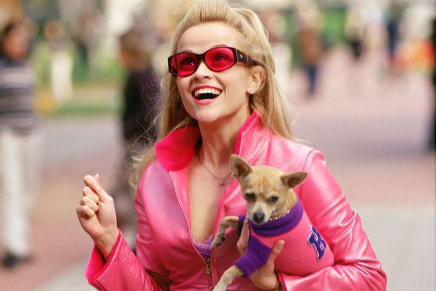 Reese Witherspoon with her beloved Bruiser. MGM Photo