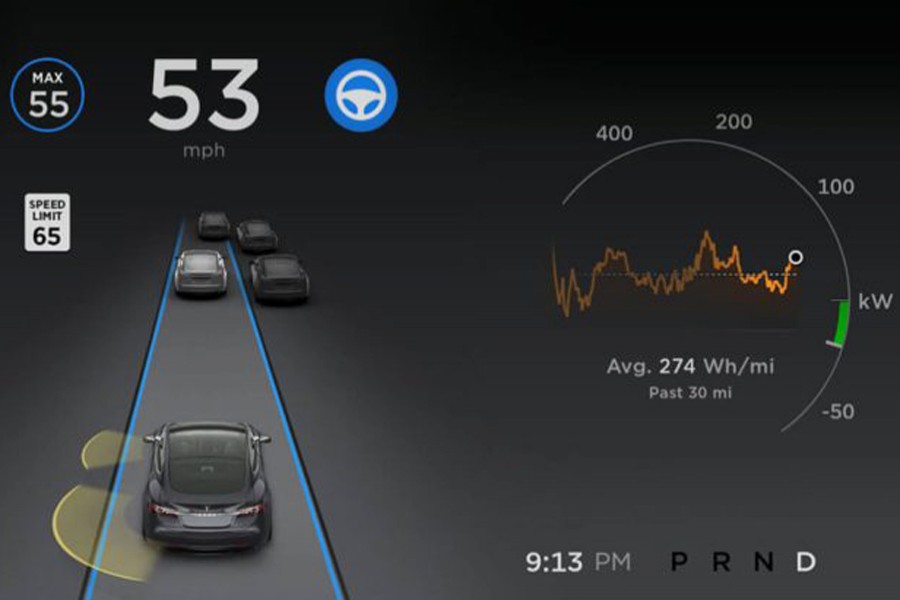 Tesla CEO Elon Musk announced an Autopilot version 9.0 update to his Twitter. Image: HybridCars.com