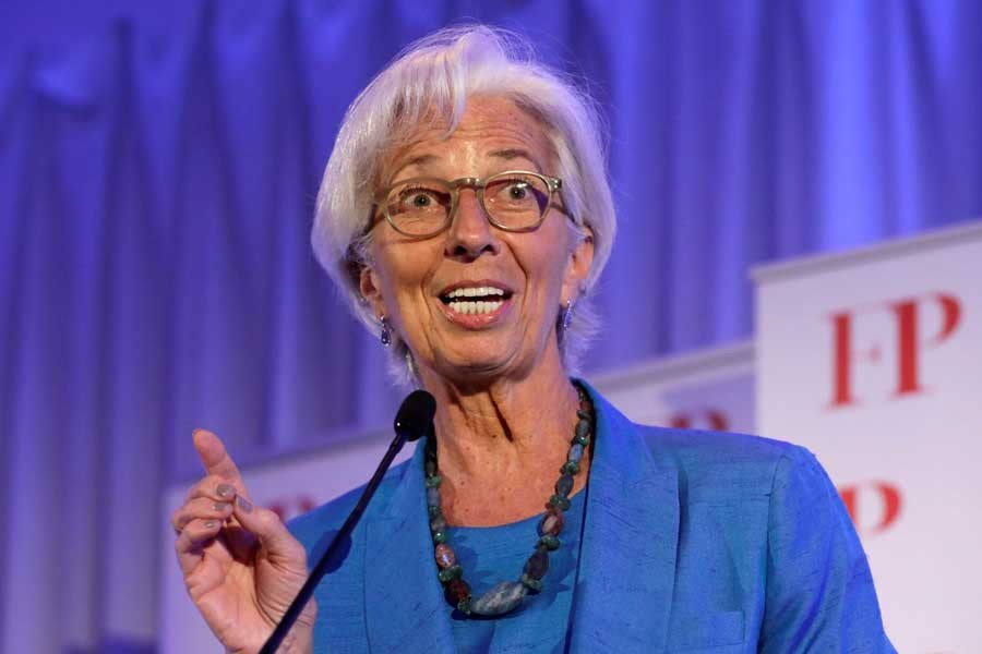 International Monetary Fund (IMF) Managing Director Christine Lagarde speaks at the Foreign Policy annual Awards Dinner in Washington, US, June 13, 2018. Reuters