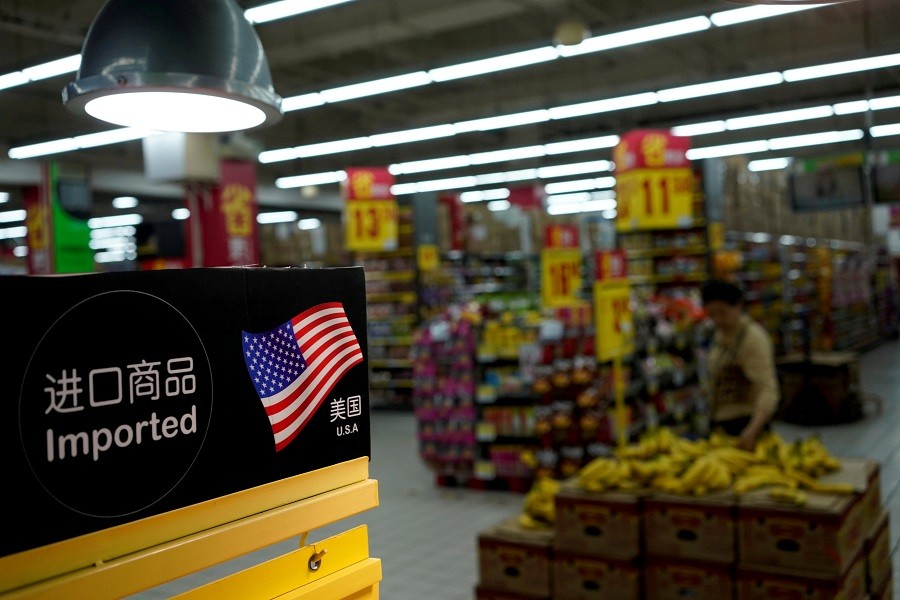 Imports from the US are seen at a supermarket in Shanghai, China, April 3, 2018. Reuters/Files