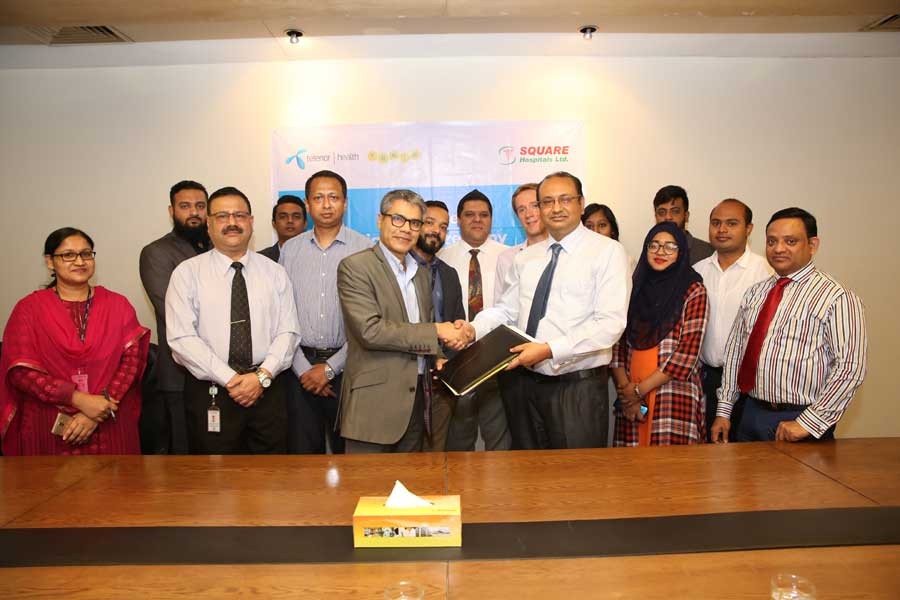 Telenor Health and Square Hospitals Limited signed an agreement at the latter's premises in the capital recently