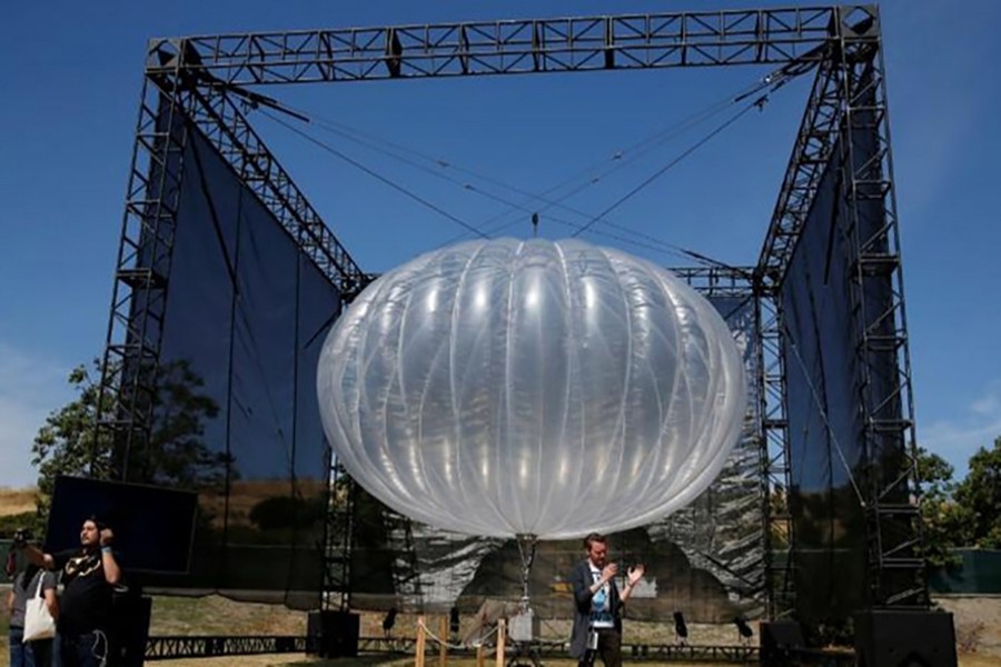 A Google Project Loon Internet balloon is seen in this Reuters file photo