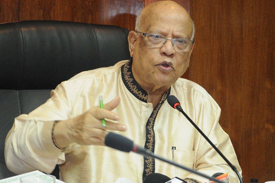 FE file photo shows Finance Minister Abul Maal Abdul Muhith