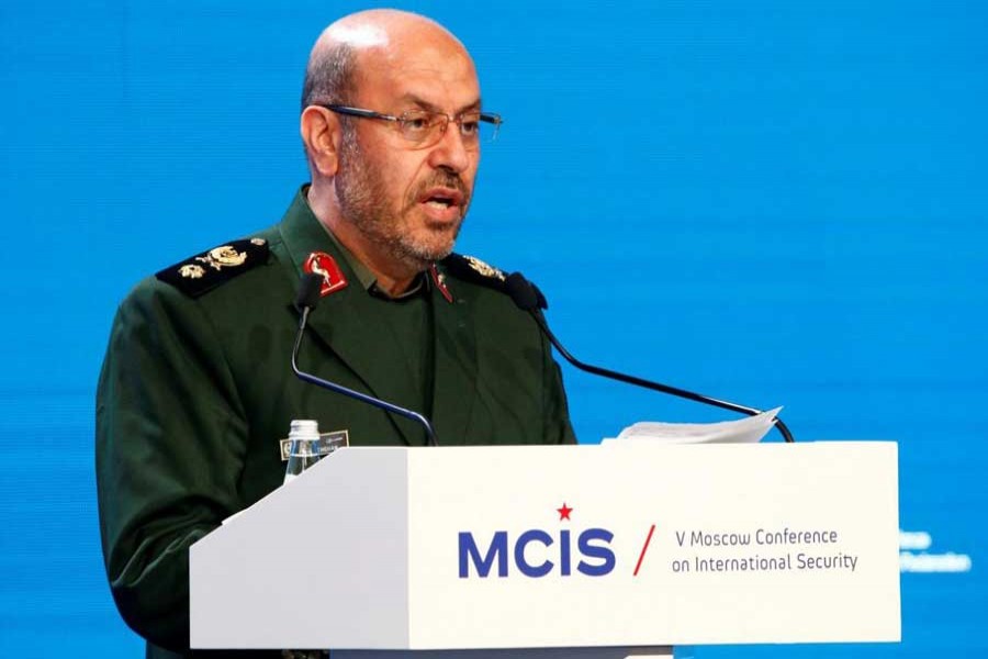 Iranian Defence Minister Hossein Dehghan delivers a speech as he attends the 5th Moscow Conference on International Security (MCIS) in Moscow, Russia, April 27, 2016. Reuters/Files