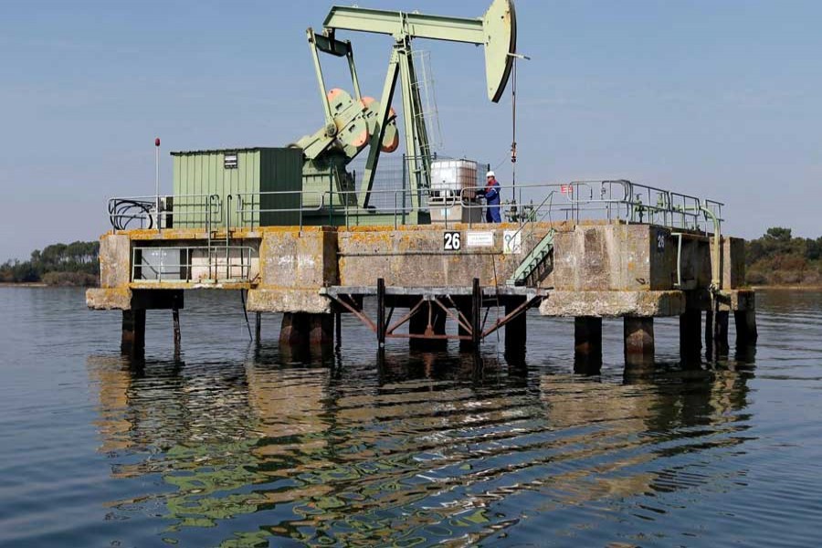 An oil pump jack of Canadian group Vermilion Energy is pictured in Parentis-en-Born, France, October 13, 2017. Reuters/Files